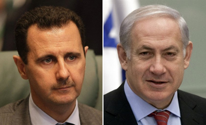 Assad and Netanyahu (Photo: www.uruknet.info)