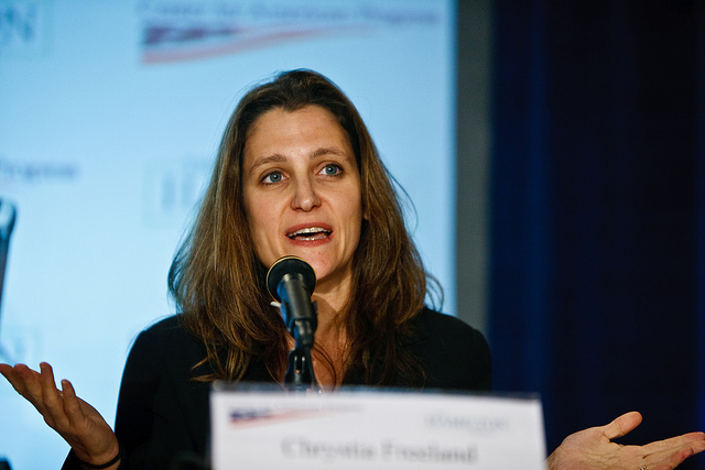 Chrystia Freeland in 2017. Image: Wikimedia Commons