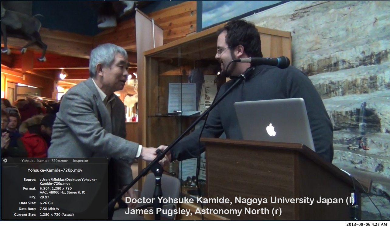 Doctor Yohsuke Kamide, Nagoya University Japan (l) - James Pugsley, Astronomy No