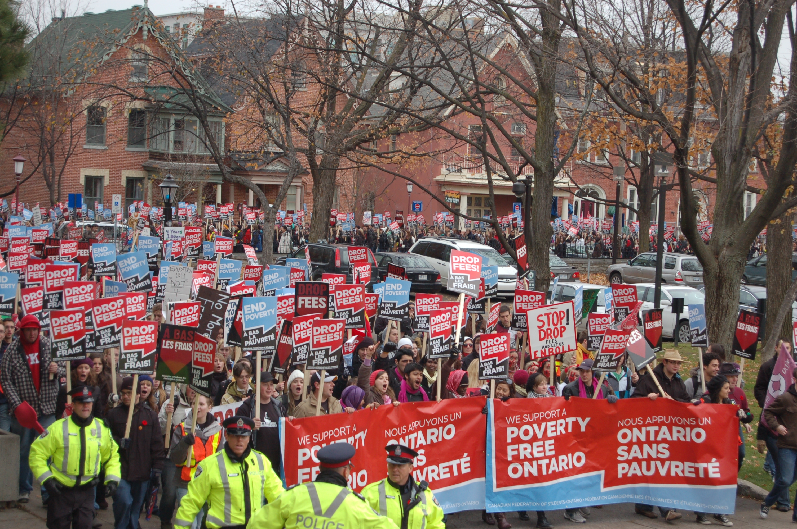 Photo from the 2010 anti-tuition fee rally held in Ottawa