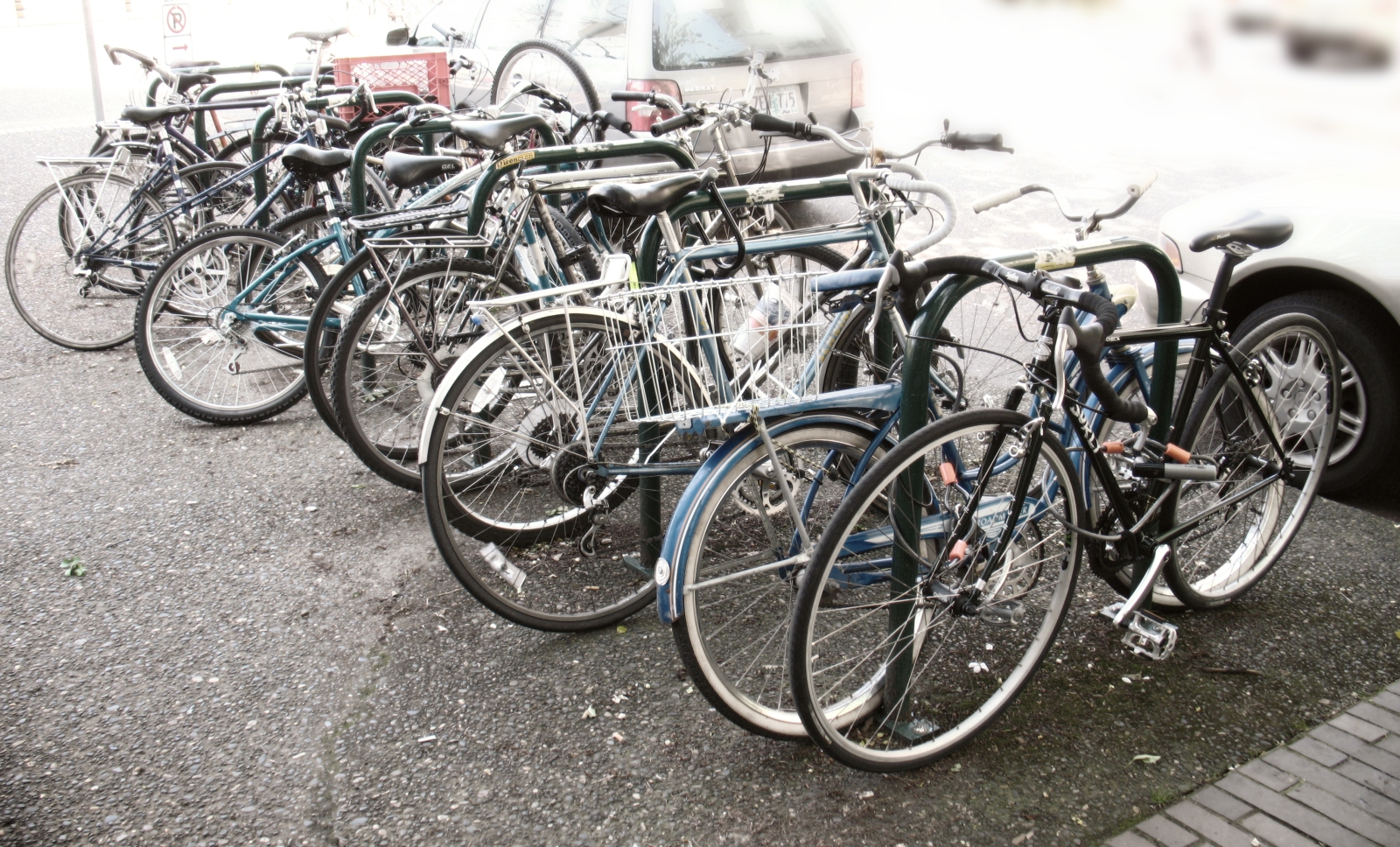 Bicycles in Toronto's Roncesvalles Village. Image: wyliepoon/Flickr