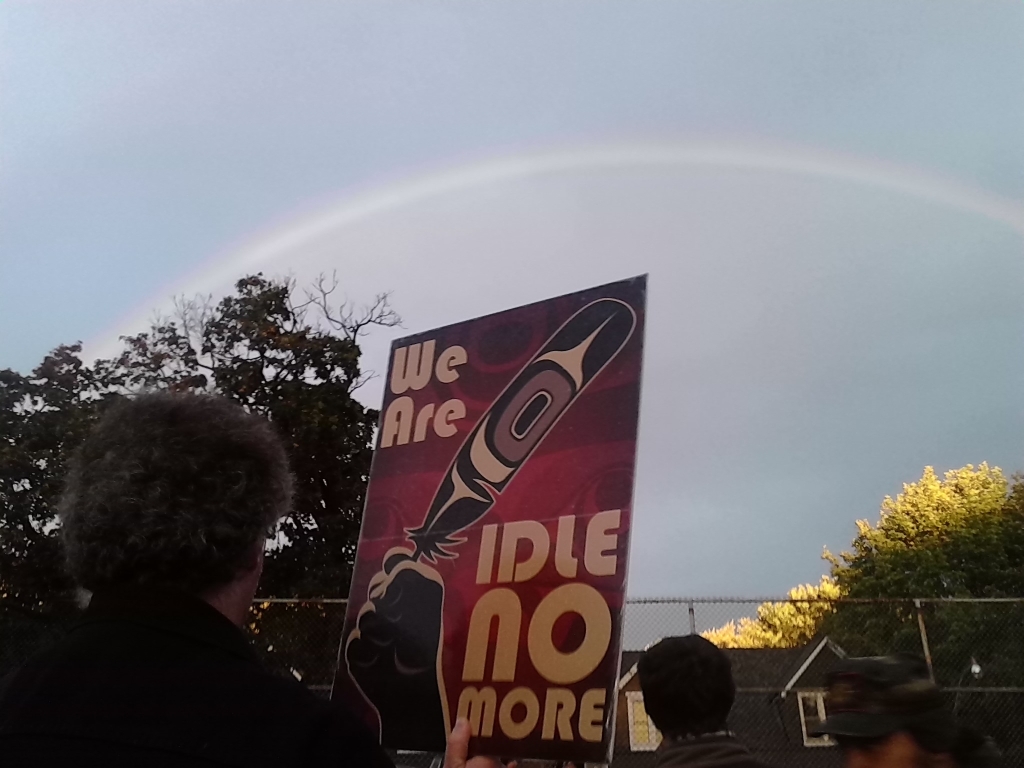 Photo: David Coombs, at the Toronto Idle No More Rally