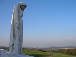 Mother Canada sculpture at Vimy Ridge memorial
