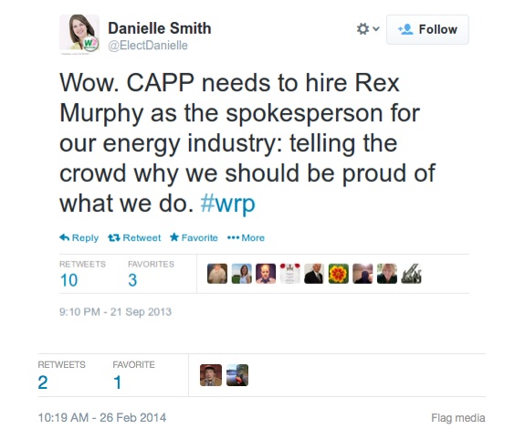 Screen Grab of Danielle Smith Comment on Rex Murphy