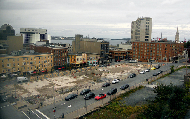 Site of the proposed convention centre in downtown Halifax. Photo: Emma Feltes