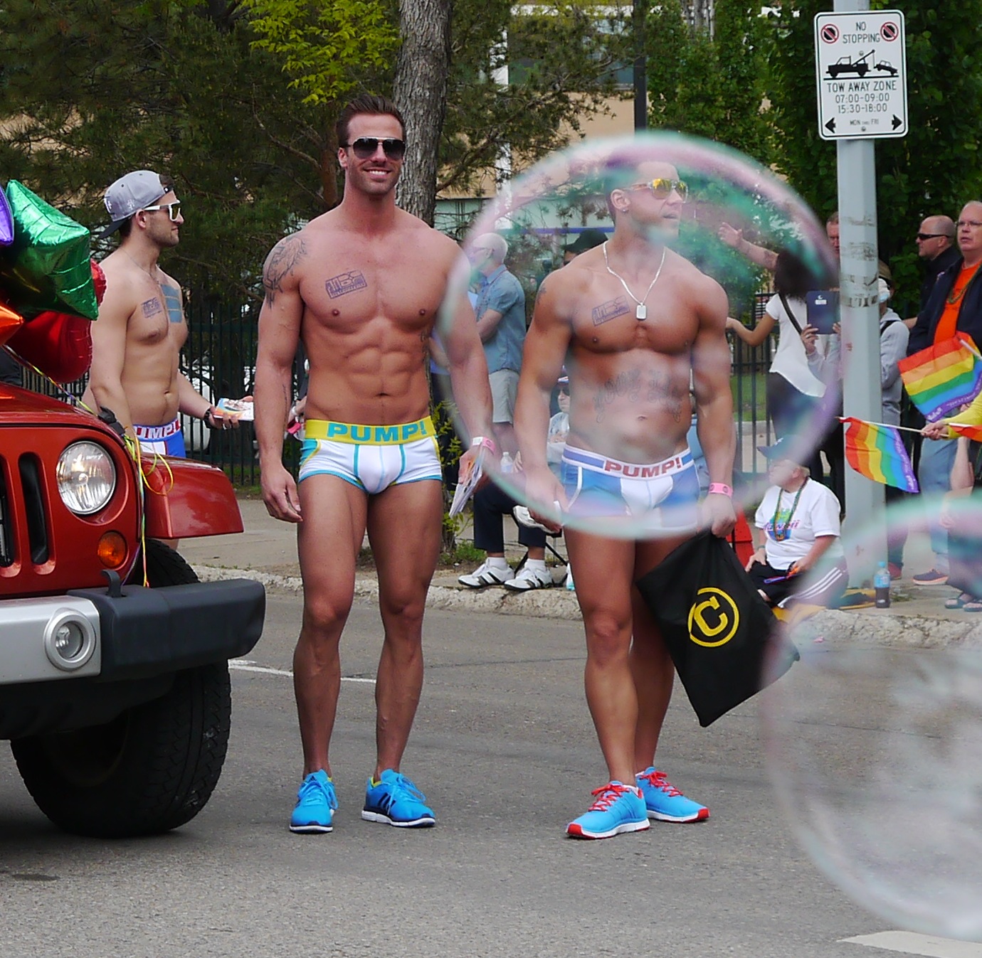 Bubbles & Underwear Models at Edmonton's Pride Parade