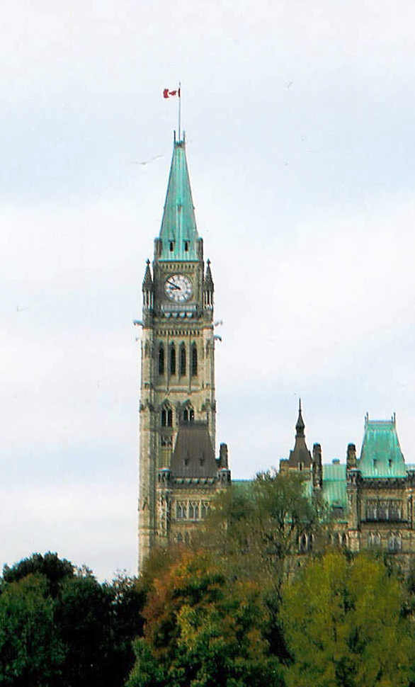 Rededicating the Peace Tower in Ottawa