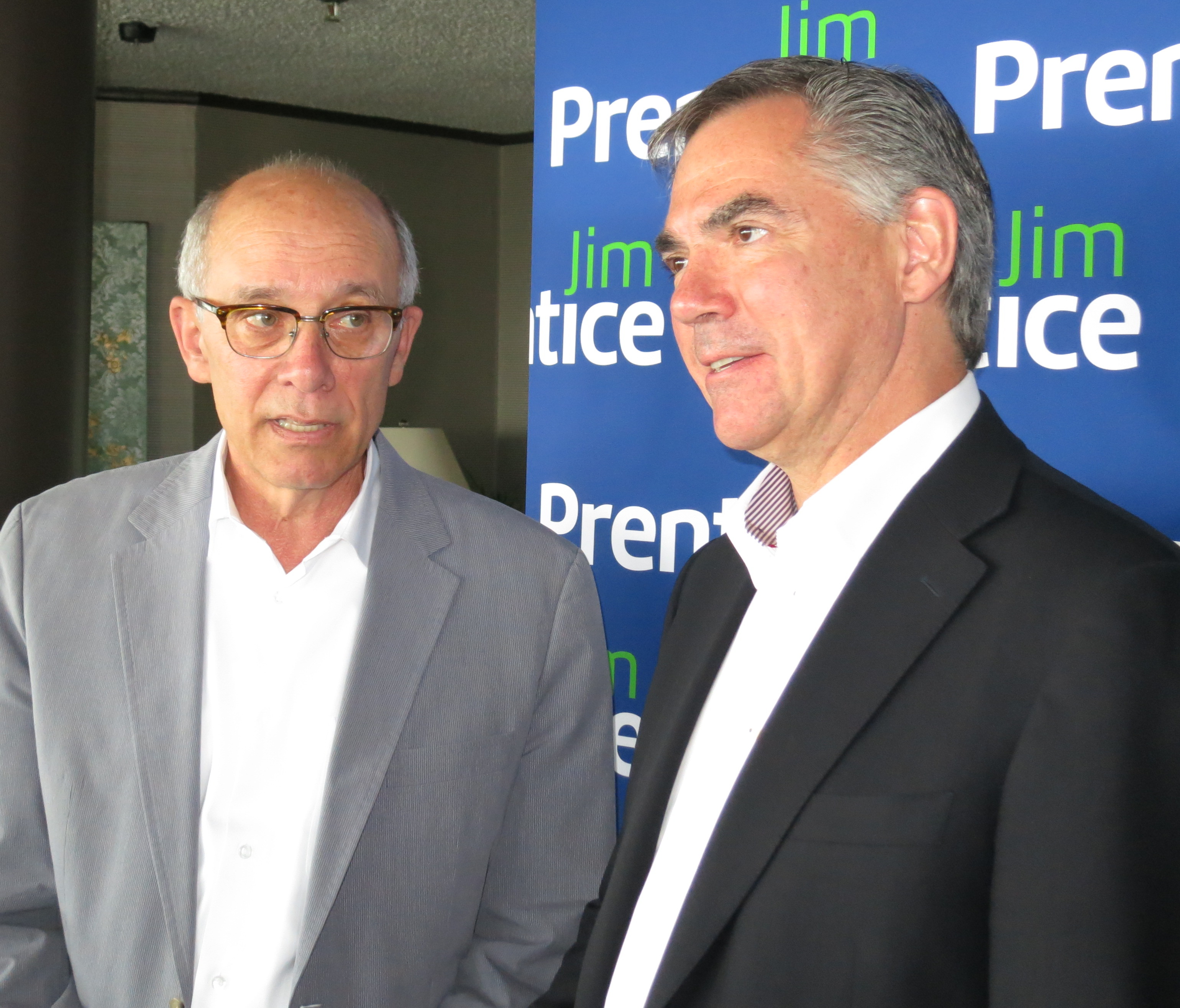 Stephen Mandel (L) and Jim Prentice