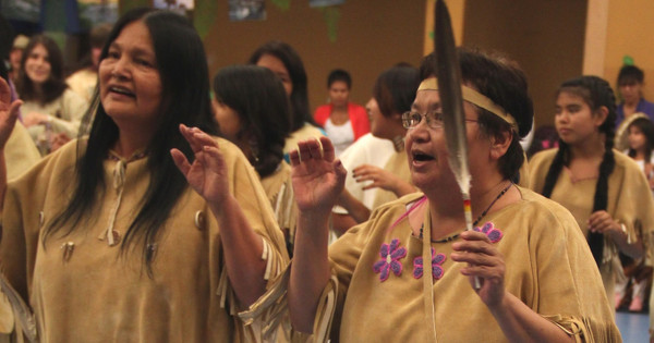 Tsal'alh elders in sacred dress