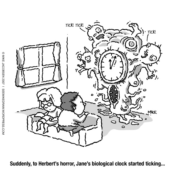 Biological clock cartoon