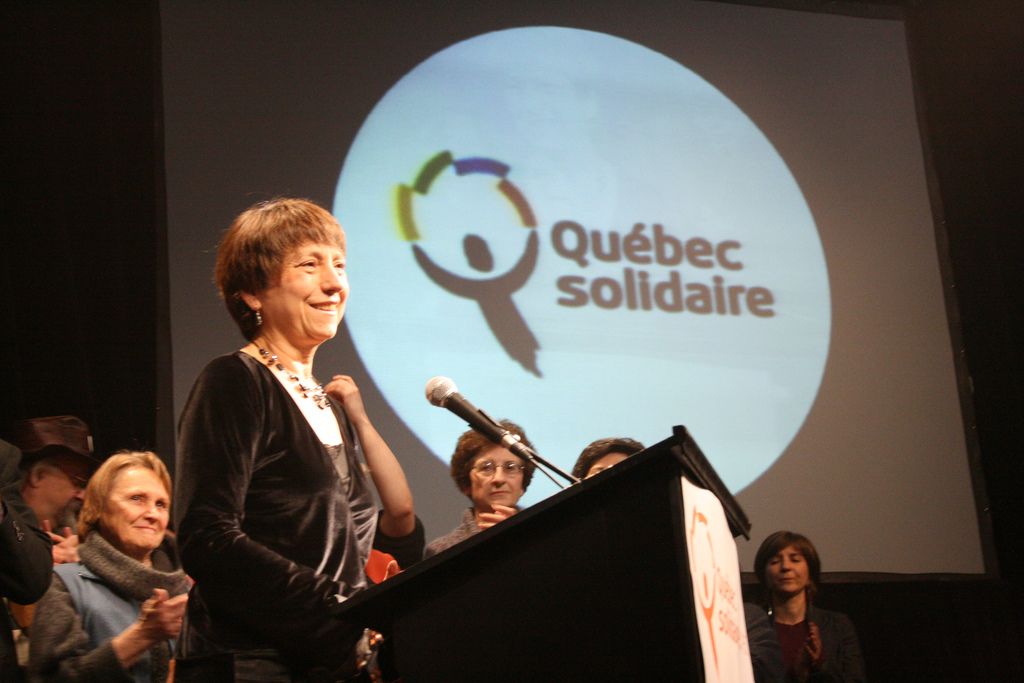 Françoise David, spokesperson for Québec solidaire, in 2008