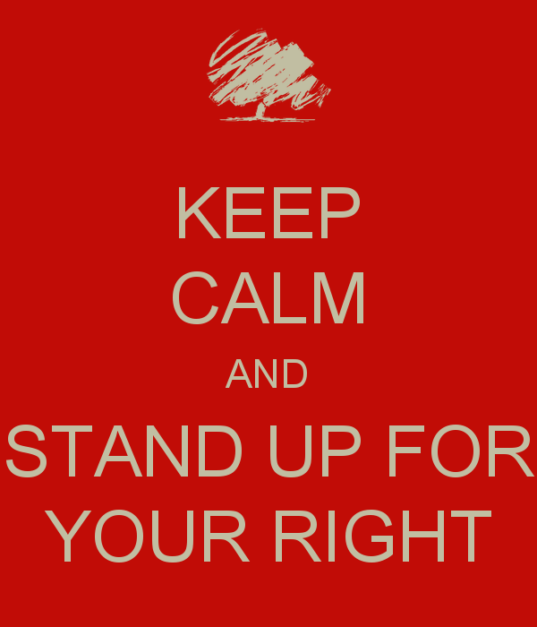stand up for rights