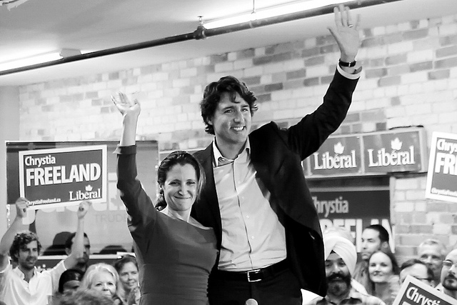 Justin Trudeau at Chrystia Freeland's Campaign Office, 2013