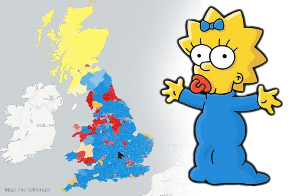 UK election looks like Maggie Simpson