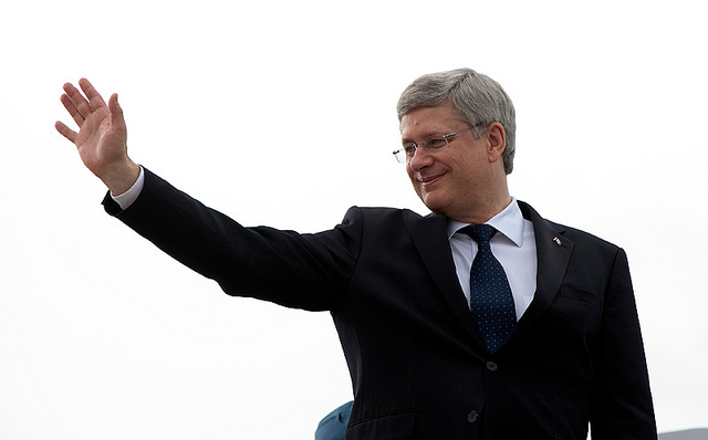 Stephen Harper at the 14th Sommet de la Francophonie in Kinshasa, Congo in 2012.