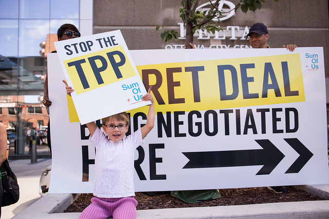 TPP rally. Ottawa, Canada, June 10 2014