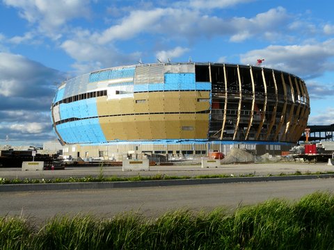 Amphithéâtre de Québec under construction in June 2014. Photo by Creative Common