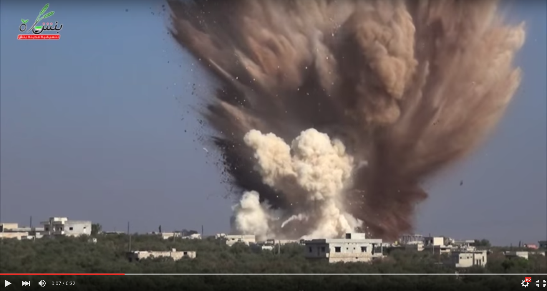 A tunnel packed with explosives under Kafarya and Foua detonates.