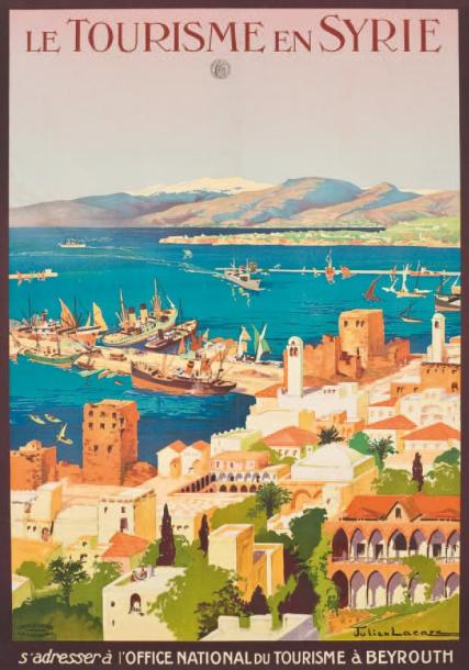 Beirut tourism poster by Julien Lacaze, 1925