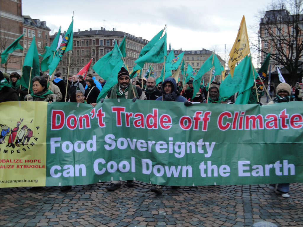 La Via Campesina demonstrate in Copenhagen