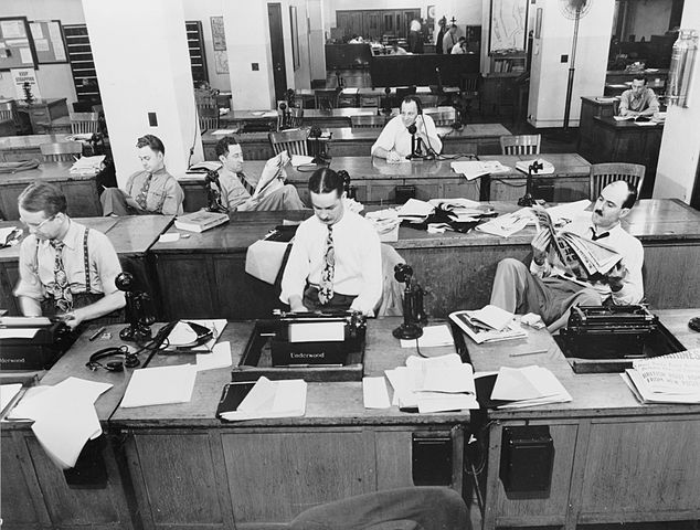 Newsroom, New York Times, 1942