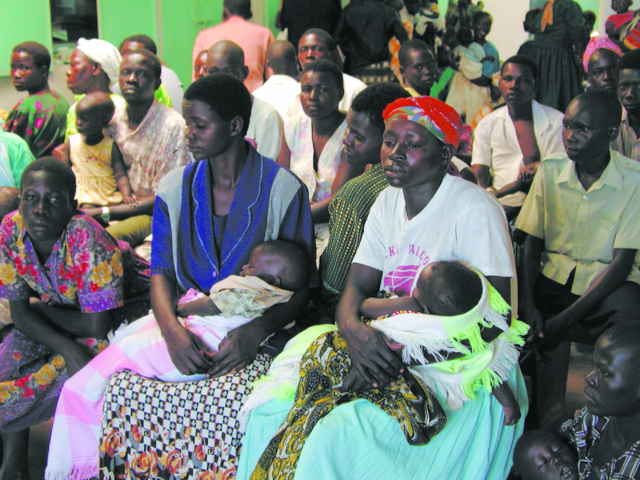 Ugandan patients at the Out-Patient Department of Apac Hospital in northern Ugan