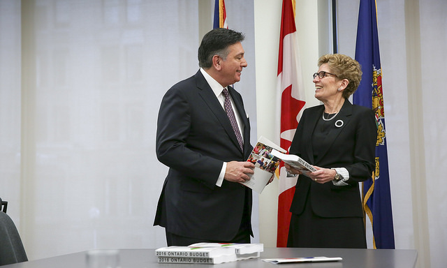 Premier Wynne and Finance Minister Charles Sousa announce Ontario's 2016 Budget.