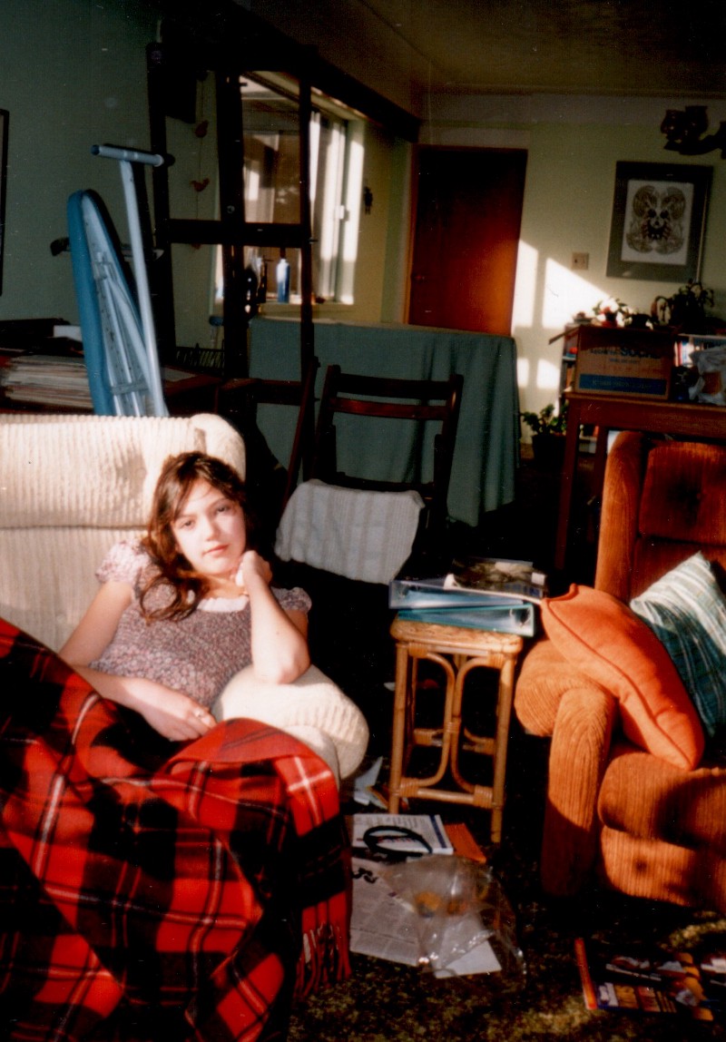 In a thrift store dress // Age 11 // Salt Spring Island