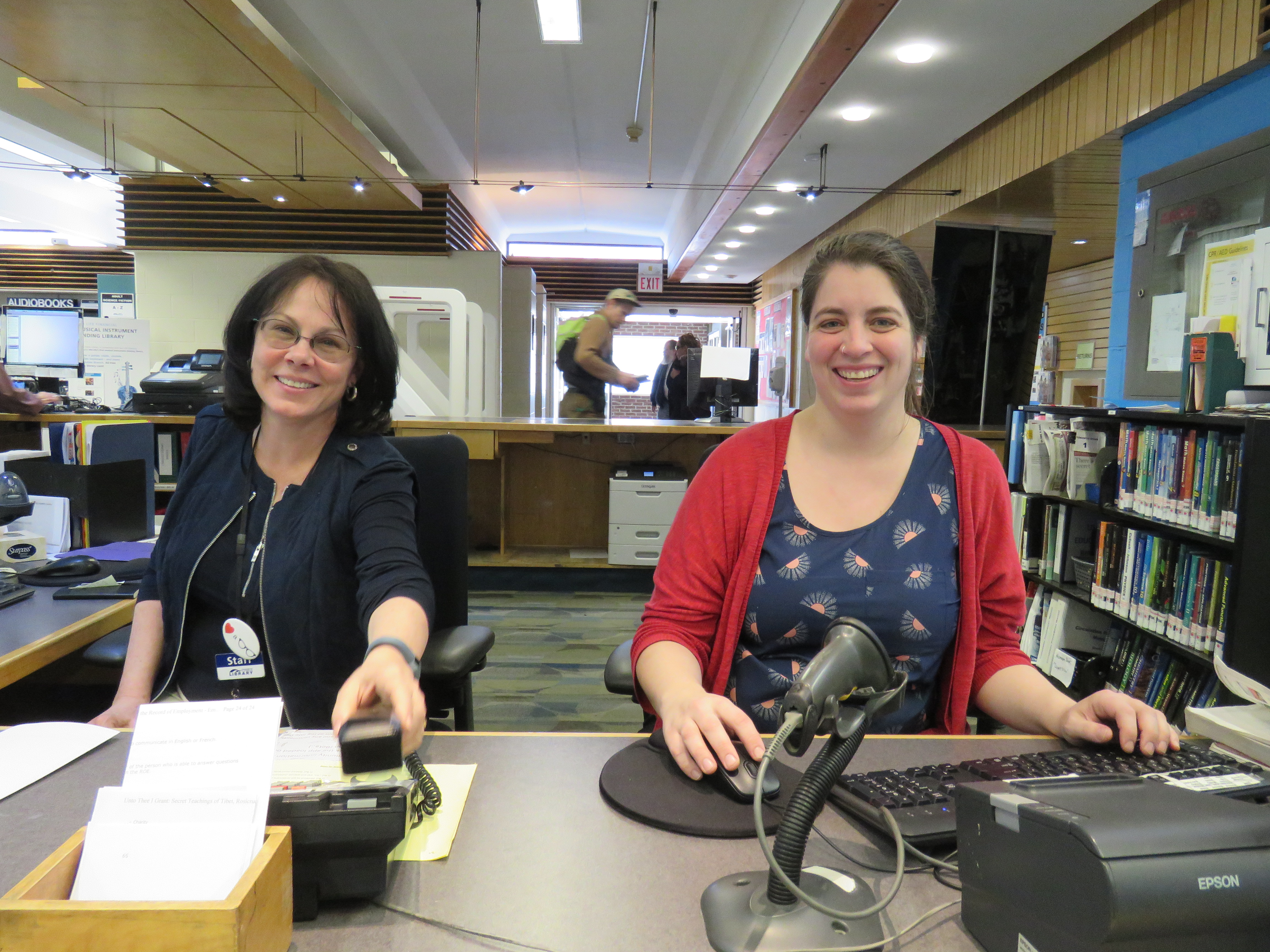 Photo: Parkdale libararians Miranda Huska and Portia Dodds in action