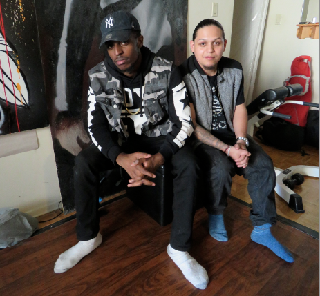 Rapper Nathan Baya and former PMAA instructor Omar Sanchez on the music video se