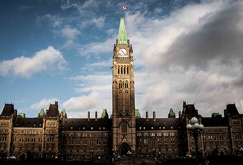 Centre block of Parliament Hill.