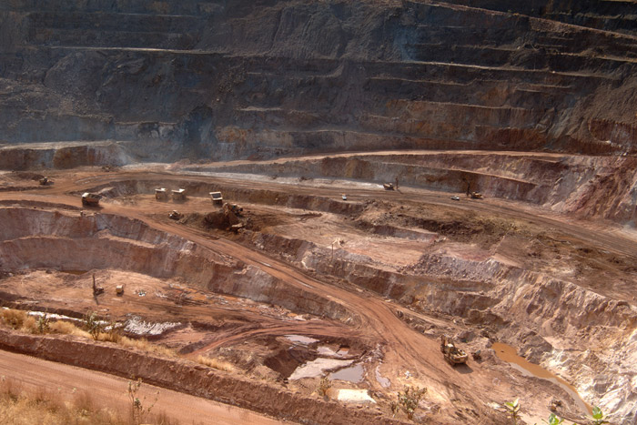 Canadian-owned opencast mine in Yatela, Mali.