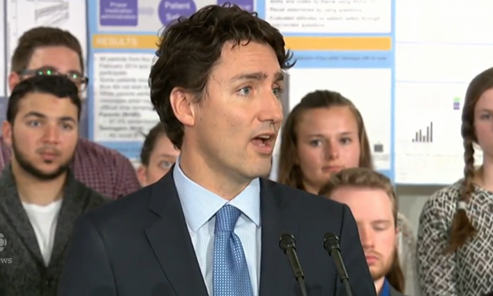 Screenshot: Trudeau explains motion to change committee