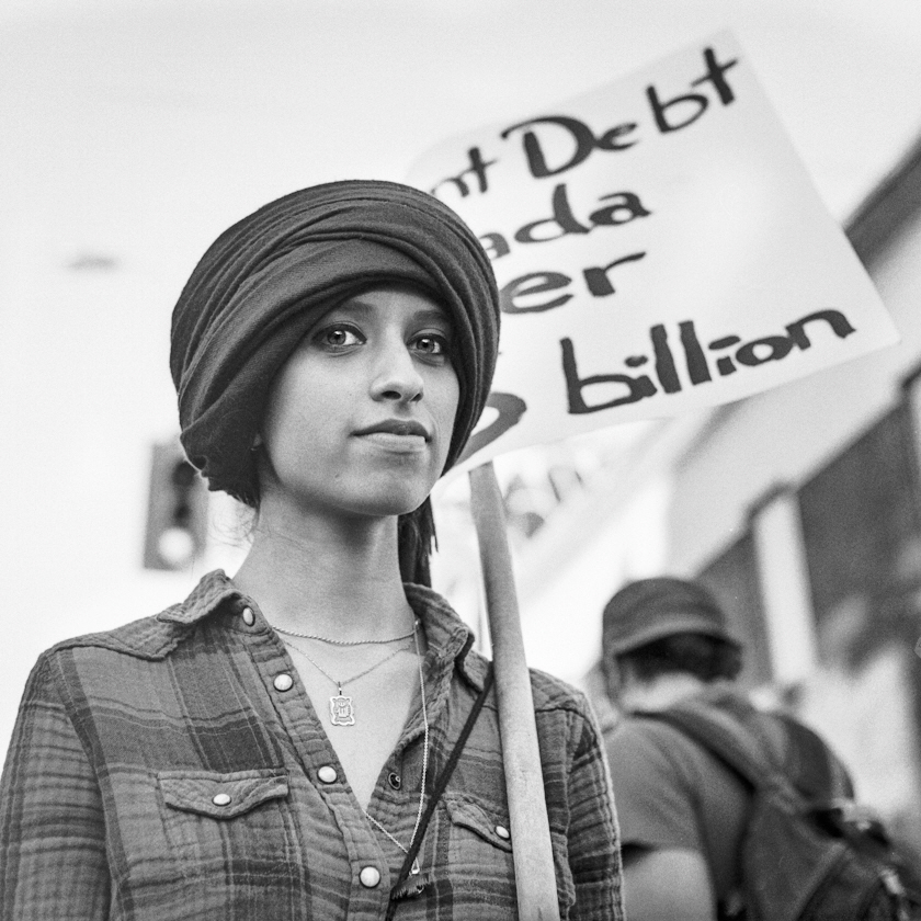 Student at DEBT Student Masquerade Solidarité Protest, 2012