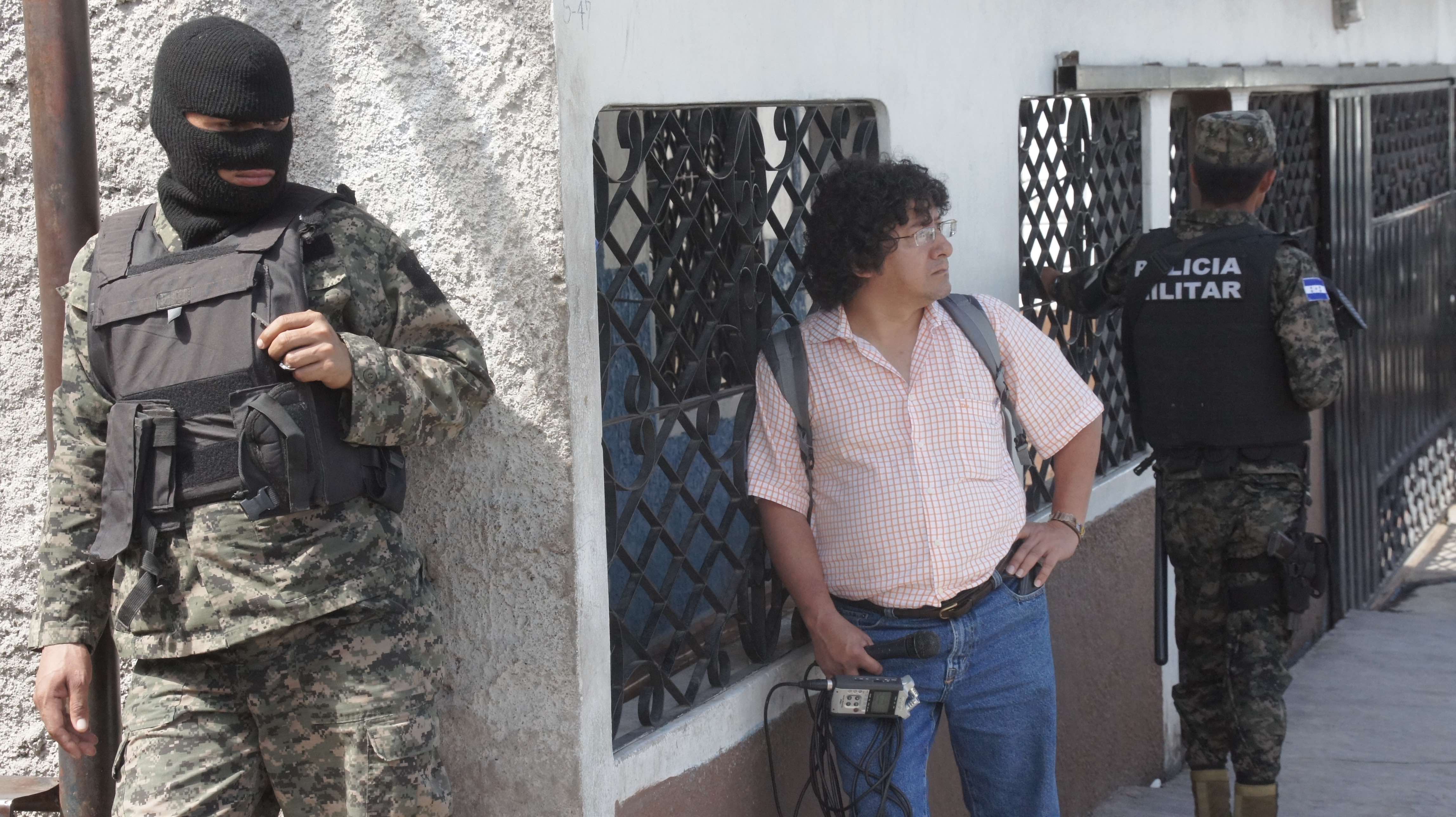 Felix Molina with Honduran Military Police