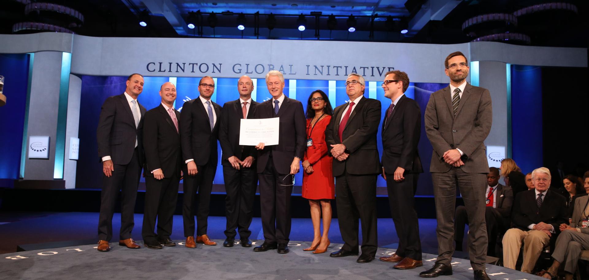 Bill Clinton displays corporate code for LGBTQ inclusion.