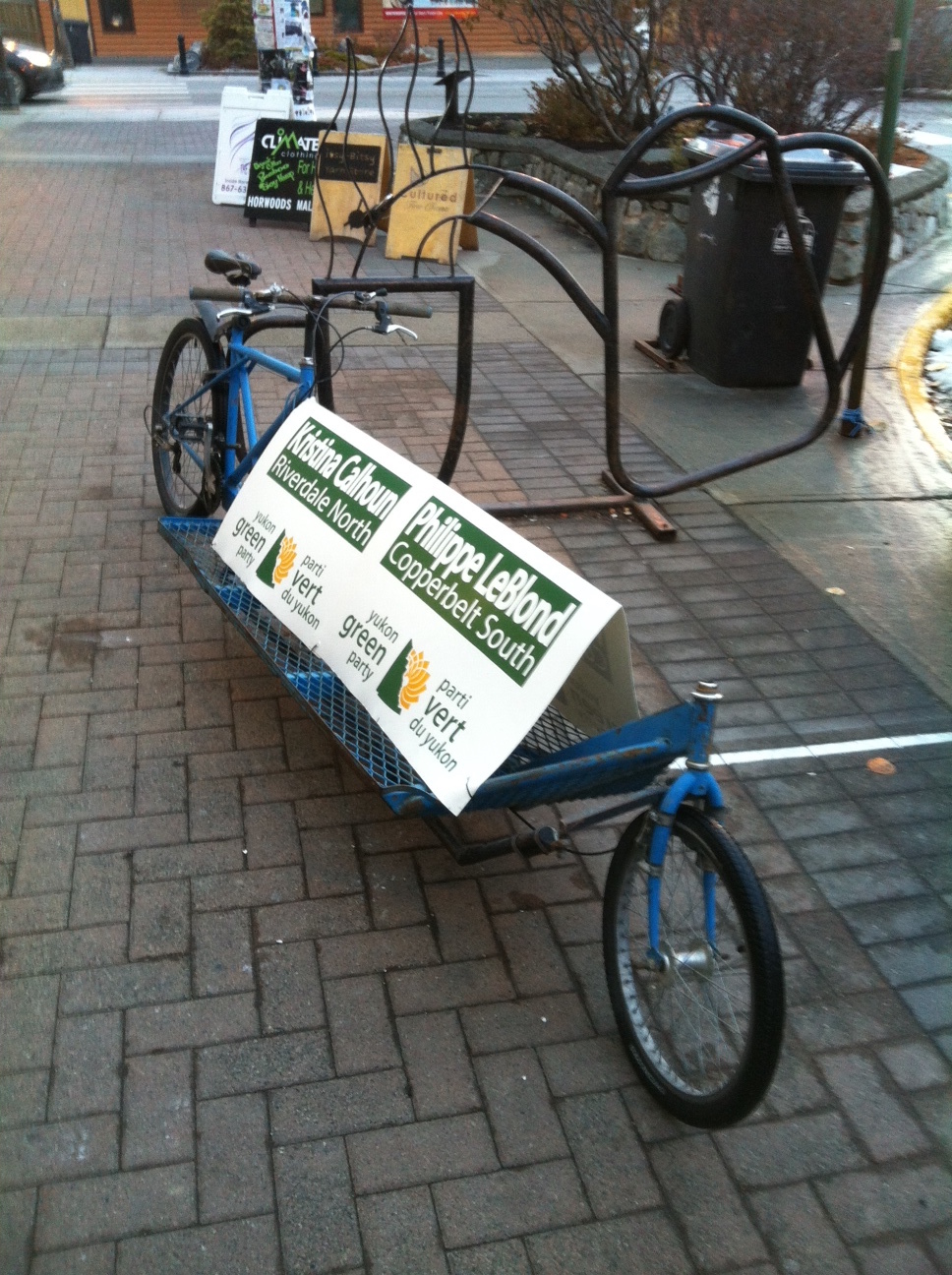 Yukon Greens Campaign Vehicle (before the snow)