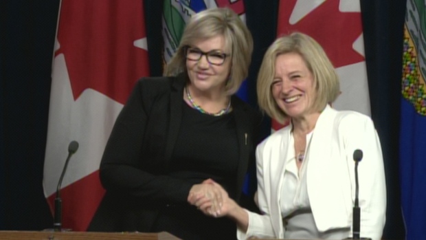 Sandra Jansen and Rachel Notley