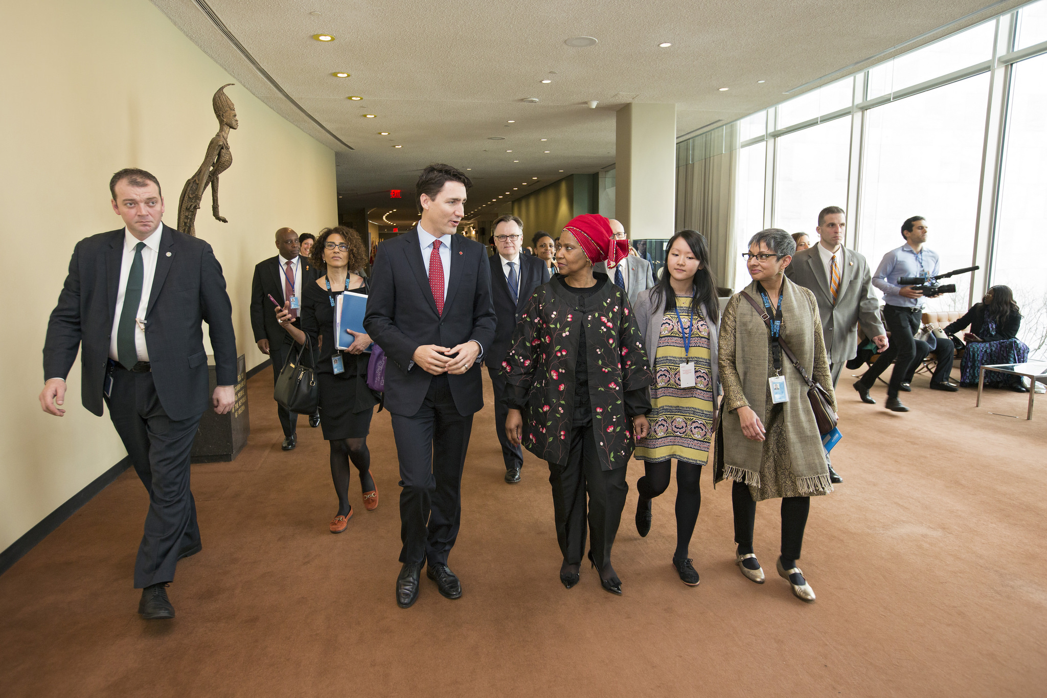 Justin Trudeau and UN Women Executive Director Phumzile Mlambo-Ngcuka