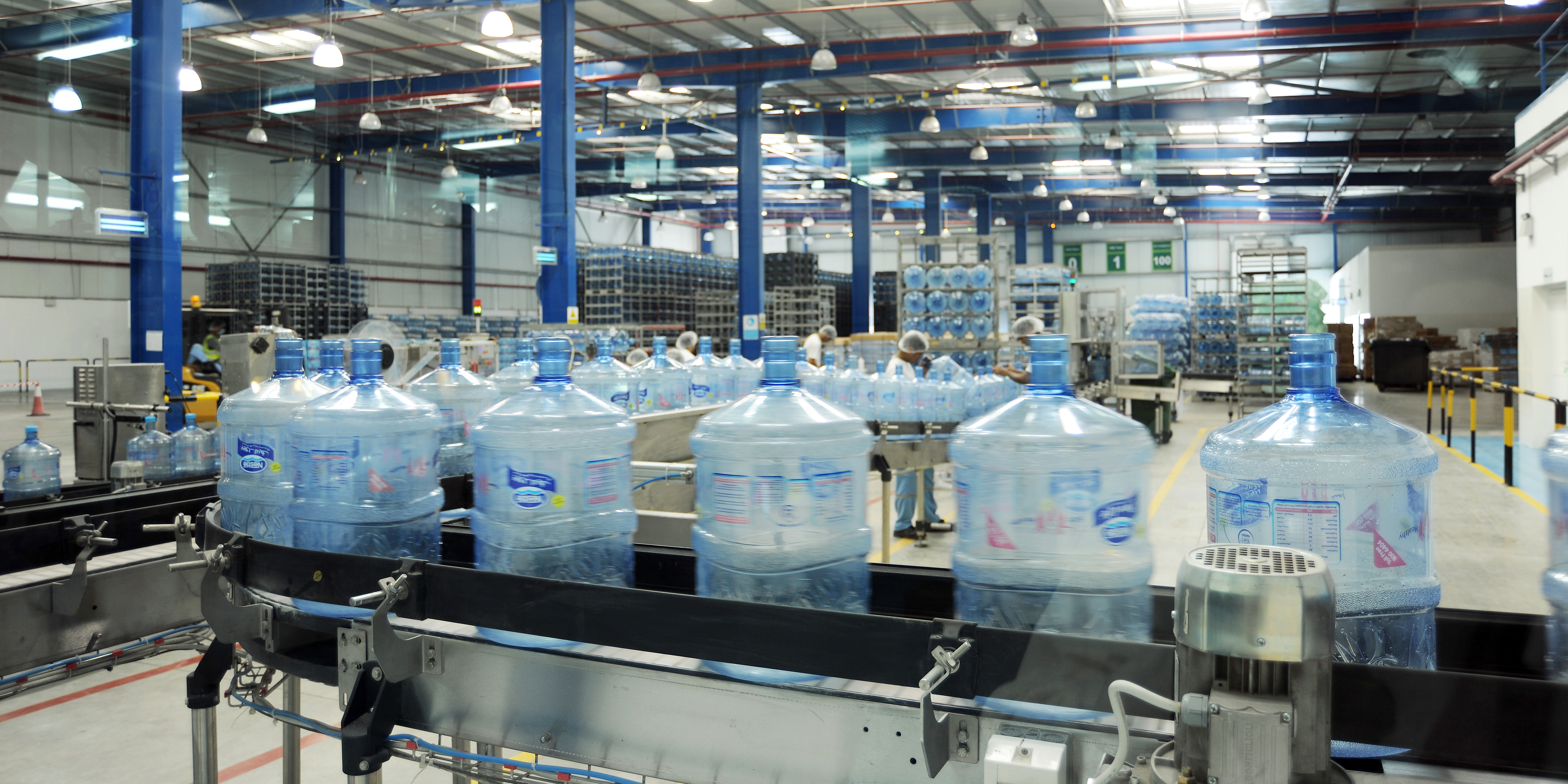 Pure Life water bottled at facility in Dubai