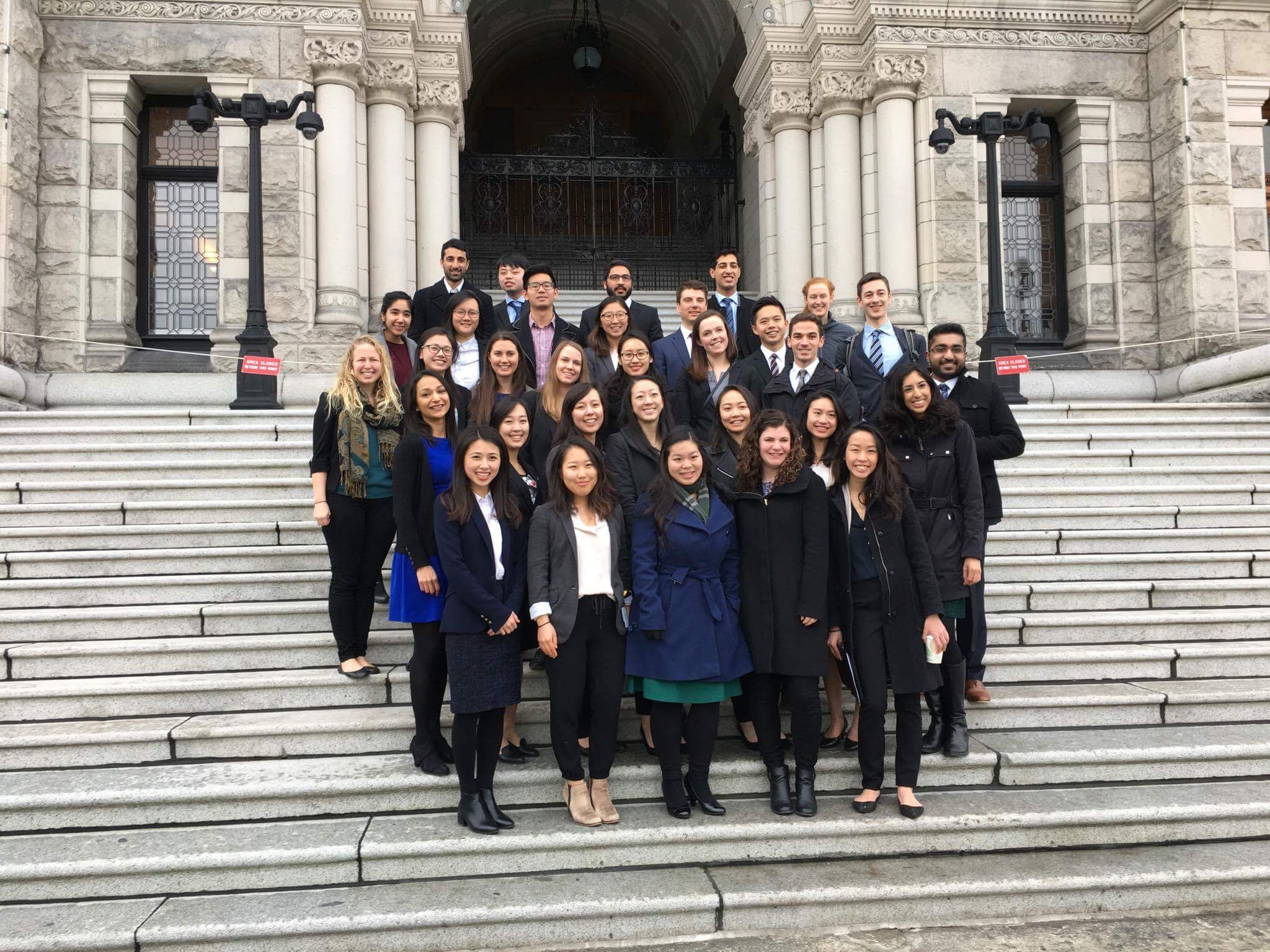 Alexand Rebchuk med students in Victoria
