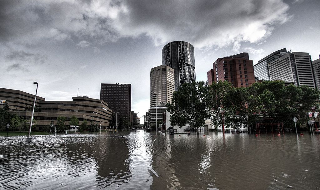 Downtown Calgary after 2013 flood