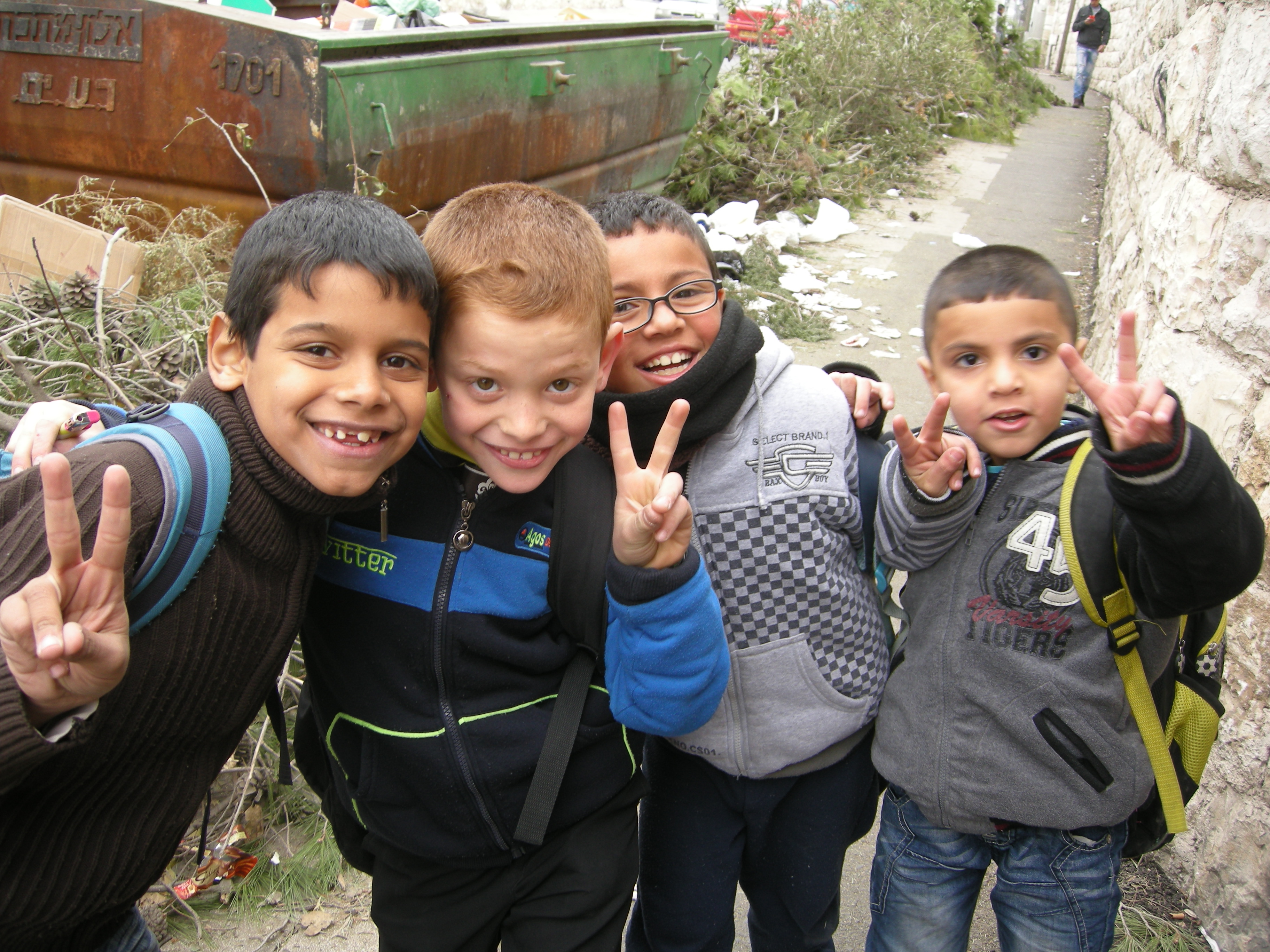 Palestinian children in Old Jerusalem