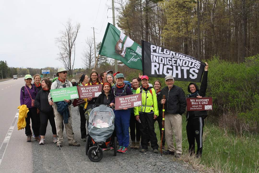 Participants in Pilgrimage for Indigenous Rights.