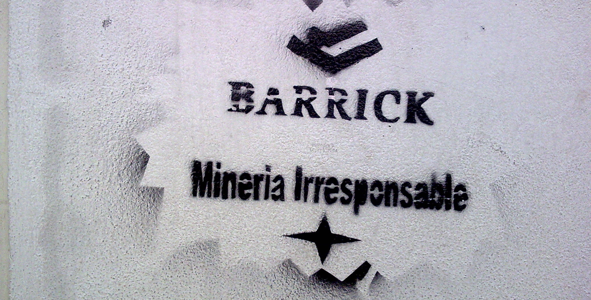 Graffiti against Barrick Gold corp