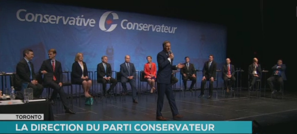 Screenshot from 2017 Conservative leadership debate in Toronto/CPAC