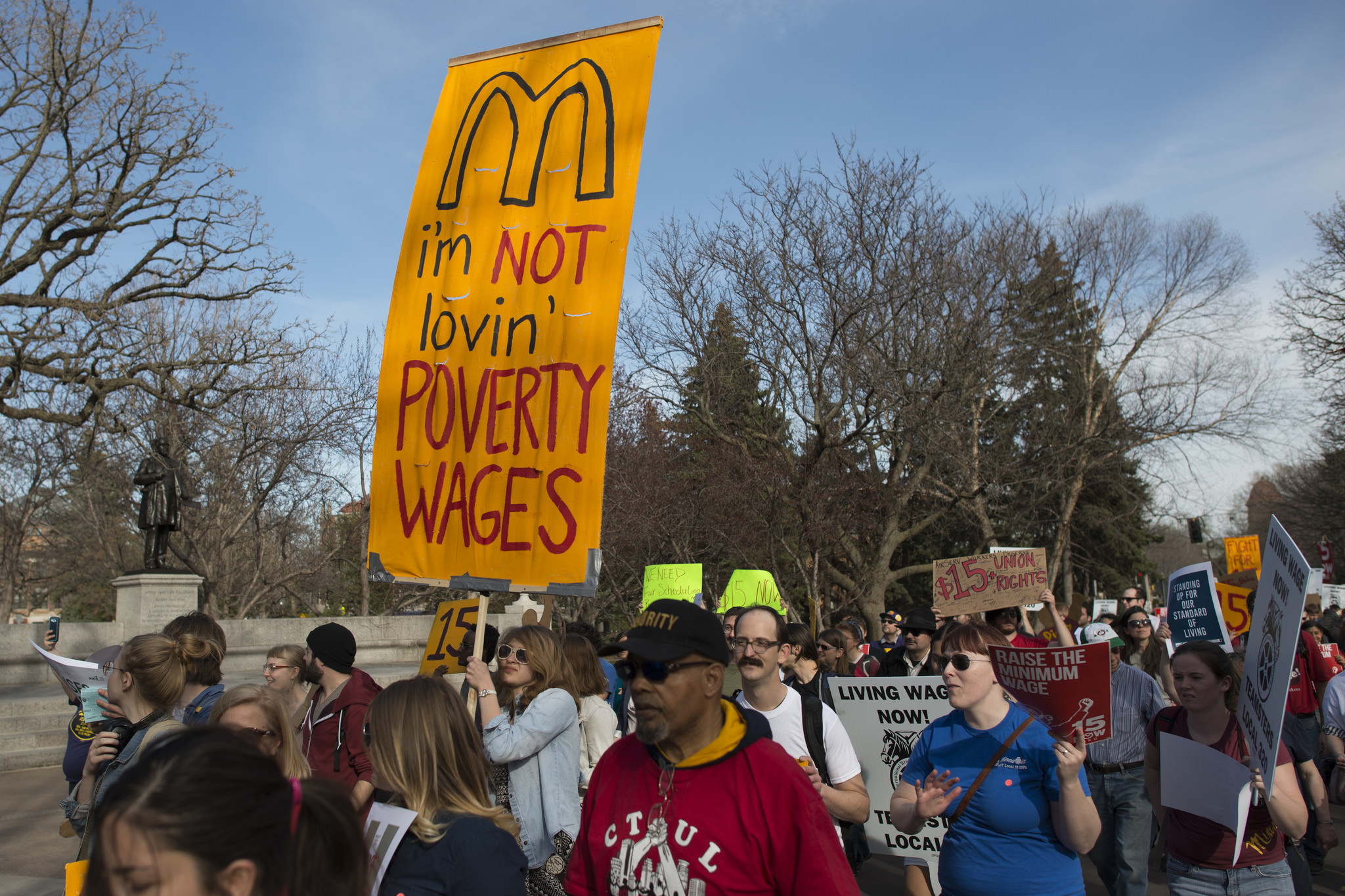 Living wage protest. Image: Flickr/Fibonacci Blue​