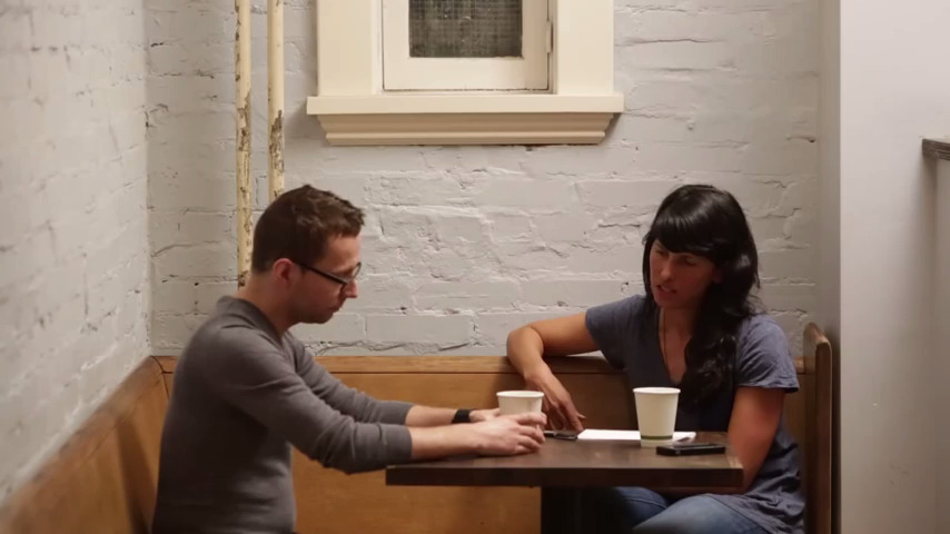 Attiya and Steve at the coffee shop.