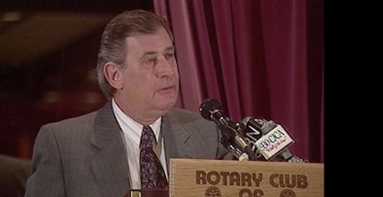 Ralph Klein in 1992 (Screenshot of CBC broadcast)