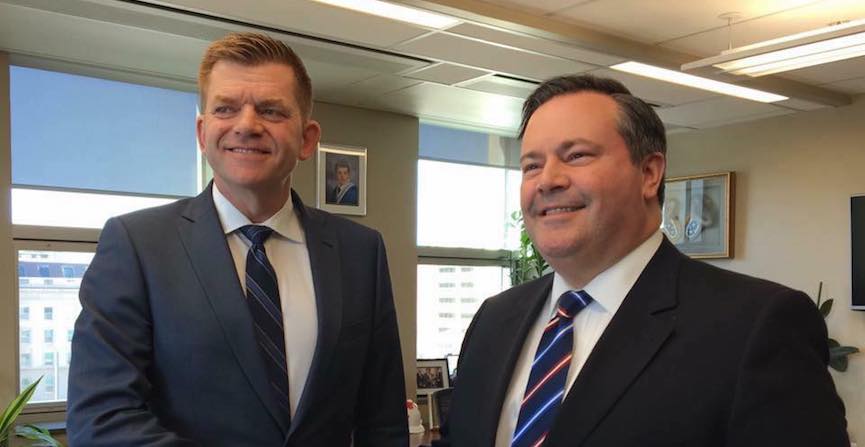 Brian Jean and Jason Kenney. Image: Facebook/Wildrose Party St.Albert